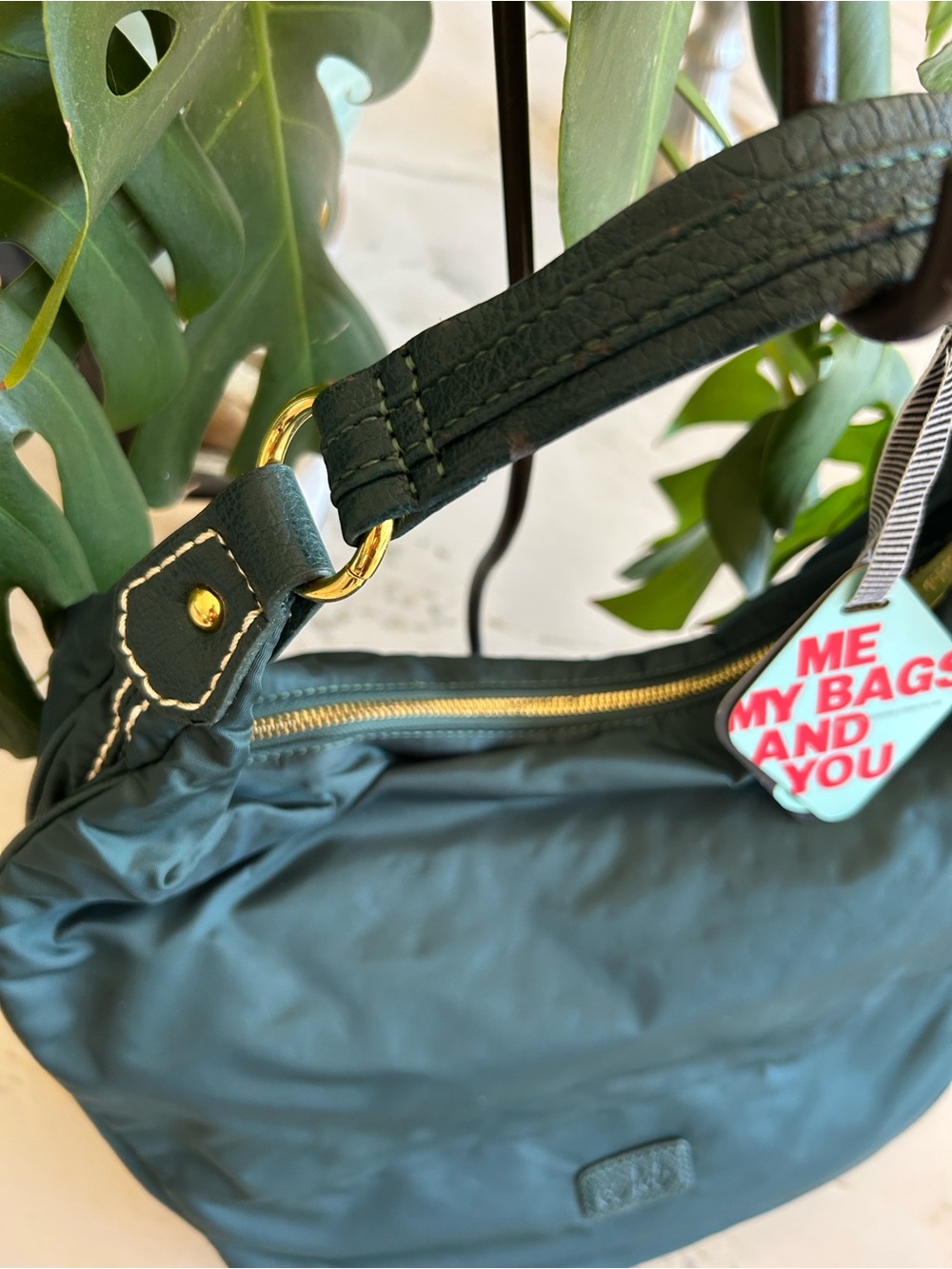 Women’s Green Hobo Co Lab Shoulder Bag - Casual Everyday Tote - Picture 6 of 10